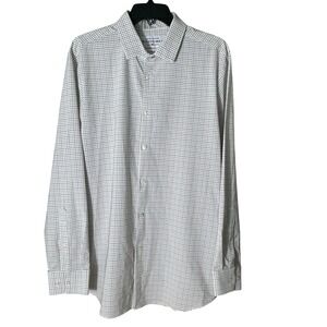 Mizzen + Main Leeward‎ Shirt XL Plaid Trim Fit Long Sleeve Button #QR9-8